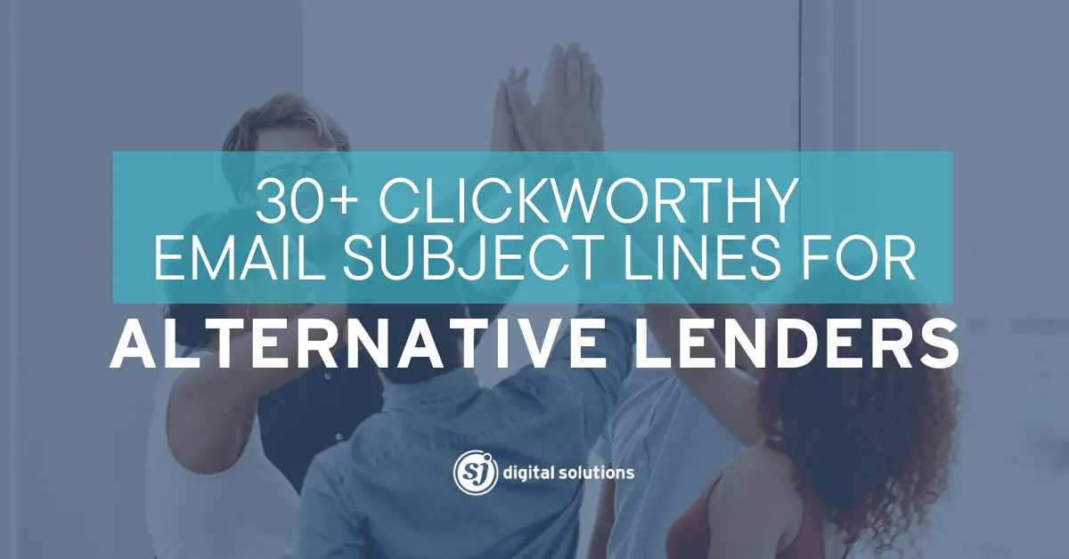 Compelling email subject lines for alternative lenders to attract borrowers seeking flexible financing options