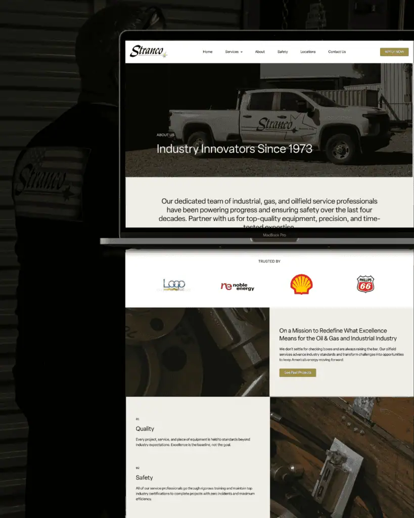 Stranco About Us Page Design