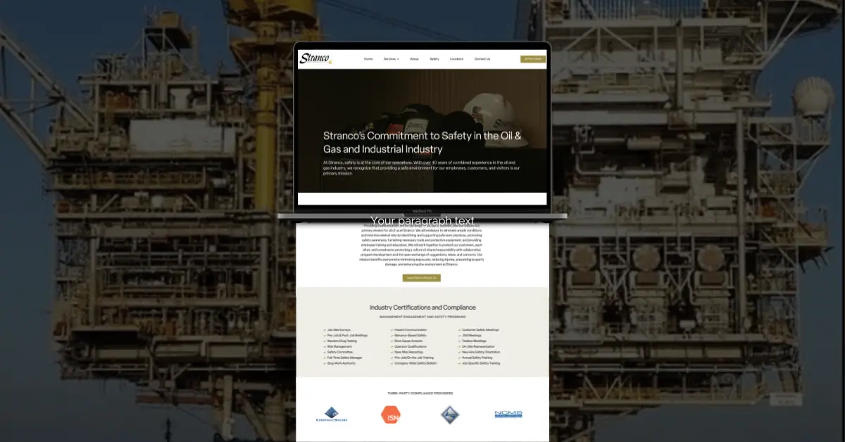 Case Studies & Client Results for SEO, Blogging + Copywriting 6 Stranco energy company website redesign