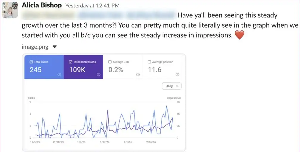 Contact SJ Digital Solutions | SEO Agency & Content Services 7 Google Search Console: steady growth to 245 clicks and 109K impressions in 3 months