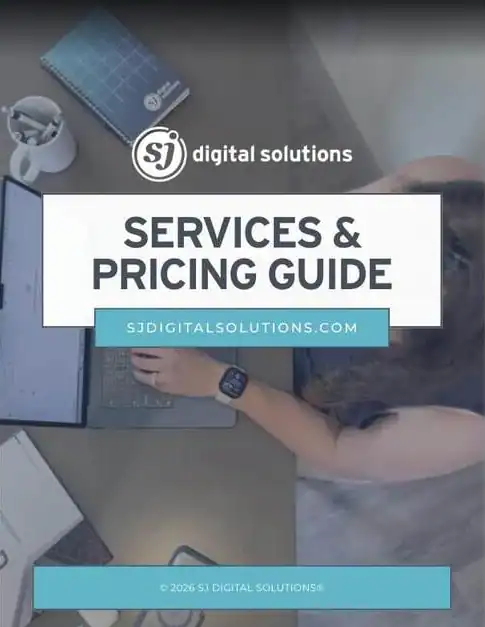 Services + Pricing Guide 16 SJ Digital Solutions Services & Pricing Guide cover
